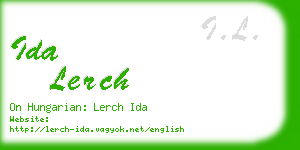 ida lerch business card